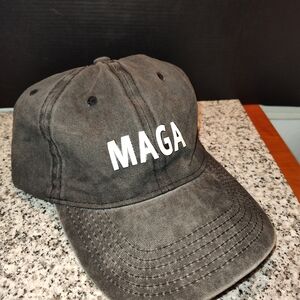 Classic Black MAGA Hat. MAGA Ballcap w/Strapback Closure.
